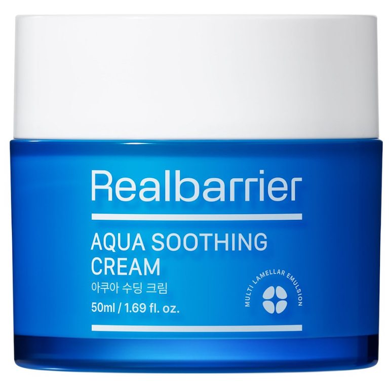 KREM KOREAŃSKI DO TWARZY AQUA SOOTHING INTENSYWNIE NAWILŻAJĄCO - KOJĄCY 50 ml - REAL BARRIER