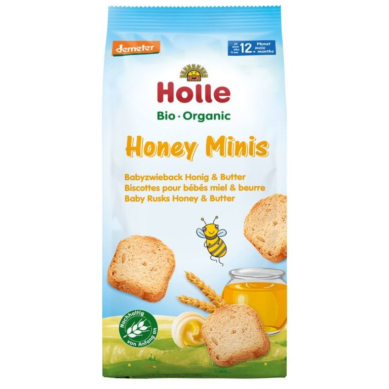 SUCHARKI Z MIODEM I MASŁEM OD 1 ROKU DEMETER BIO 100 g - HOLLE