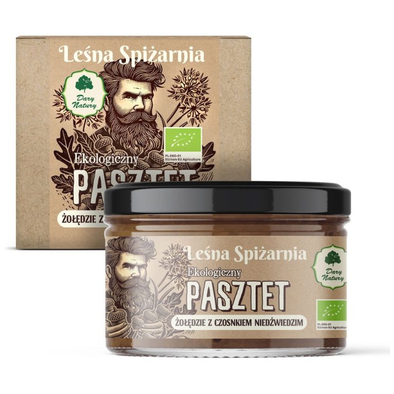 PASZTET Z ŻOŁĘDZI Z CZOSNKIEM NIEDŹWIEDZIM BIO 200 g - DARY NATURY