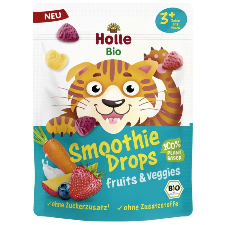 CHRUPKI OWOCOWO - WARZYWNE LIOFILIZOWANE DO SMOOTHIE BEZ DODATKU CUKRÓW OD 3 ROKU BIO 15 g - HOLLE