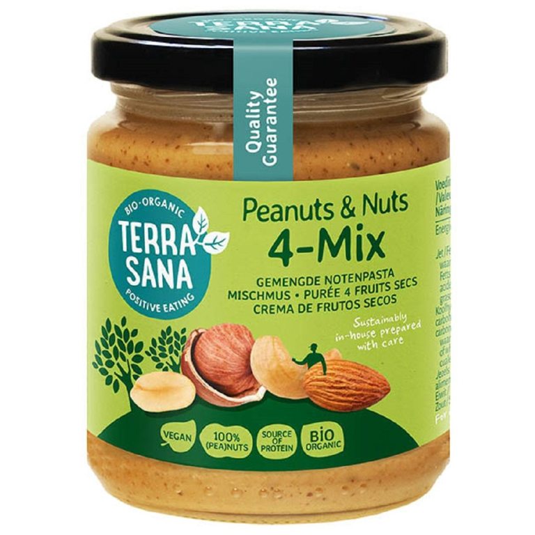 KREM ORZECHOWY MIX (4 ORZECHY) BIO 250 g - TERRASANA