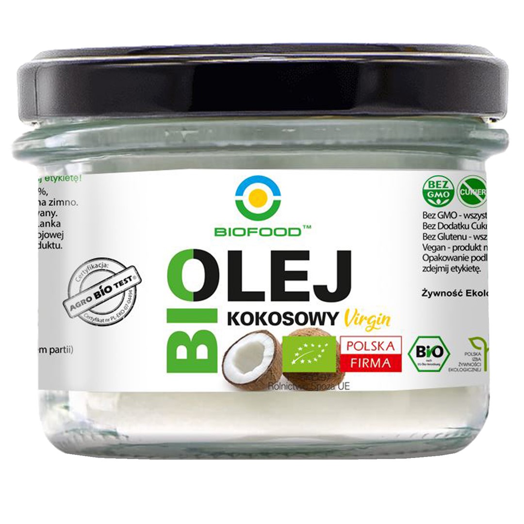 OLEJ KOKOSOWY VIRGIN BIO 180 ml - BIO FOOD