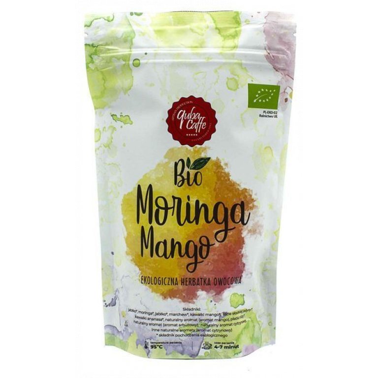 HERBATKA OWOCOWA MORINGA MANGO BIO 100 g - QUBA CAFFE