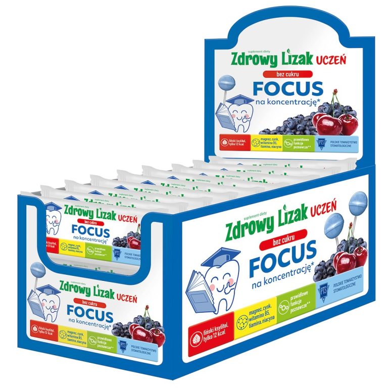 LIZAK O SMAKU WIŚNIA - JAGODA NA KONCENTRACJĘ BEZ CUKRU BEZGLUTENOWY 6 g - ZDROWY LIZAK (MNIAM MNIAM)