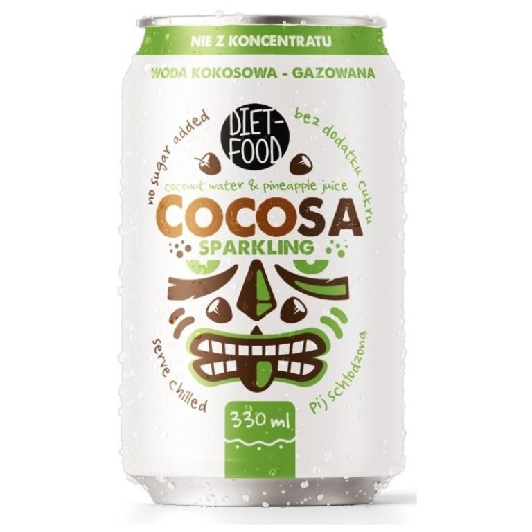 WODA KOKOSOWA GAZOWANA 330 ml - DIET-FOOD (COCOSA)