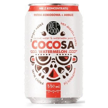 WODA KOKOSOWA Z SOKIEM Z ARBUZA 330 ml - DIET-FOOD (COCOSA)