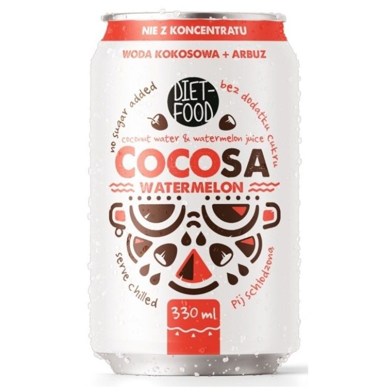 WODA KOKOSOWA Z SOKIEM Z ARBUZA 330 ml - DIET-FOOD (COCOSA)