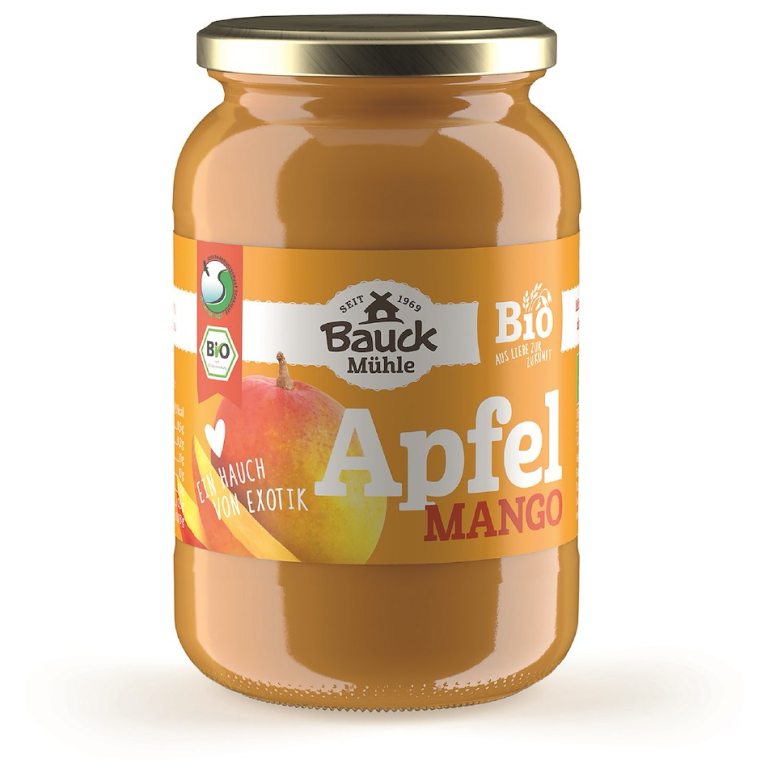 MUS JABŁKO - MANGO BEZ DODATKU CUKRÓW BIO 360 g - BAUCK MUHLE