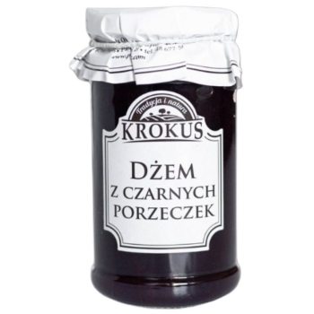 DŻEM Z CZARNYCH PORZECZEK O OBNIŻONEJ ZAWARTOŚCI CUKRU BEZGLUTENOWY 235 g - KROKUS