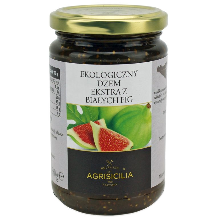 DŻEM EKSTRA Z BIAŁYCH FIG BIO 360 g - AGRISICILIA