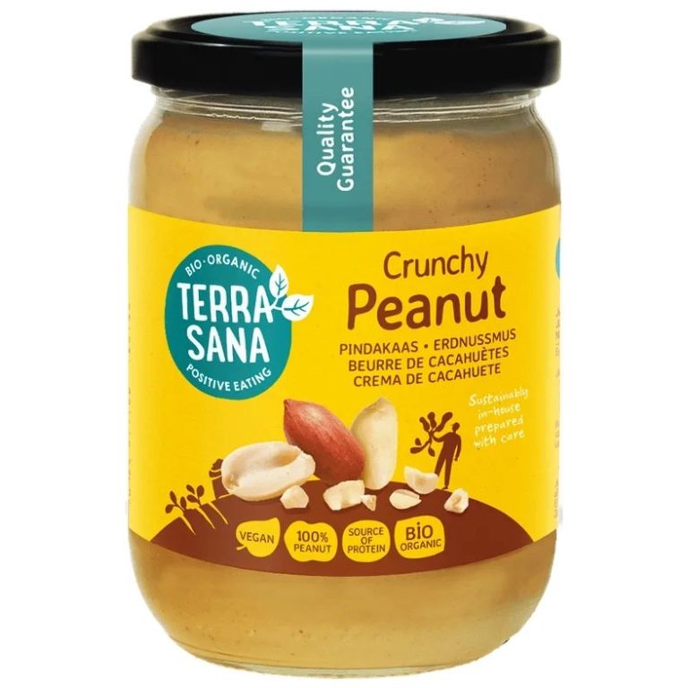 KREM Z ORZESZKÓW ZIEMNYCH PRAŻONYCH 100 % CRUNCHY BIO 500 g - TERRASANA