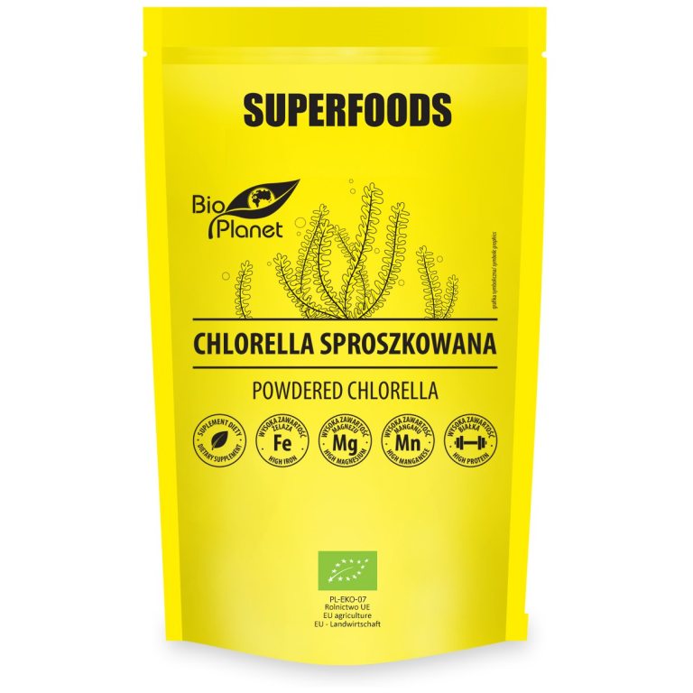 CHLORELLA SPROSZKOWANA BIO 200 g - BIO PLANET SUPERFOODS