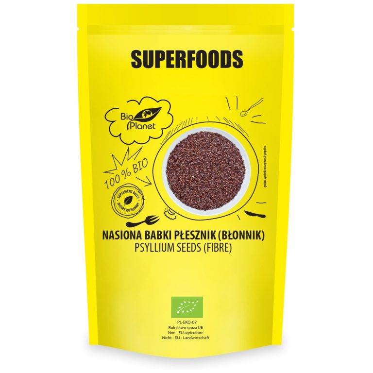 NASIONA BABKI PŁESZNIK (BŁONNIK) BIO 250 g - BIO PLANET SUPERFOODS