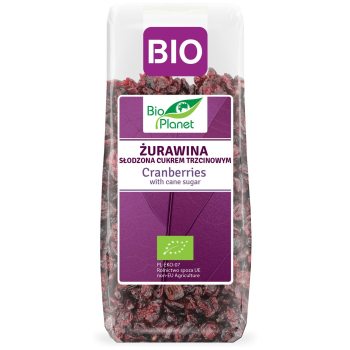 ŻURAWINA SŁODZONA CUKREM TRZCINOWYM BIO 100 g - BIO PLANET