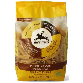 MAKARON (SEMOLINOWY RAZOWY) PENNE BIO 500 g - ALCE NERO