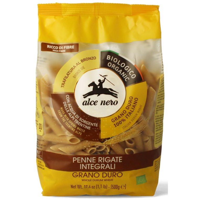 MAKARON (SEMOLINOWY RAZOWY) PENNE BIO 500 g - ALCE NERO