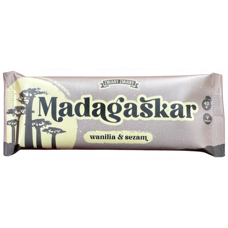 BATON BAKALIOWY O SMAKU CHAŁWY "MADAGASKAR"  BEZGLUTENOWY 40 g - ZMIANY ZMIANY