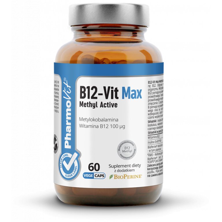 WITAMINA B12 (100 µg) BEZGLUTENOWA 60 KAPSUŁEK - PHARMOVIT (CLEAN LABEL)