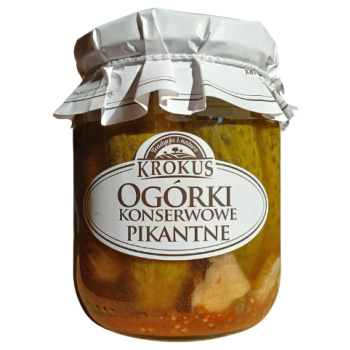 OGÓRKI KONSERWOWE PIKANTNE 500 g (250 g) - KROKUS