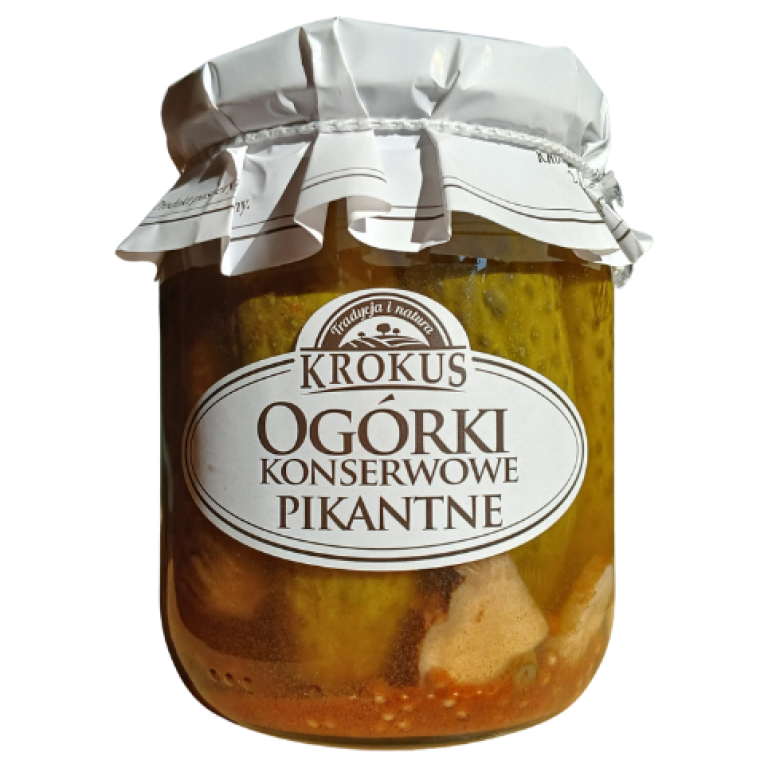 OGÓRKI KONSERWOWE PIKANTNE 500 g (250 g) - KROKUS