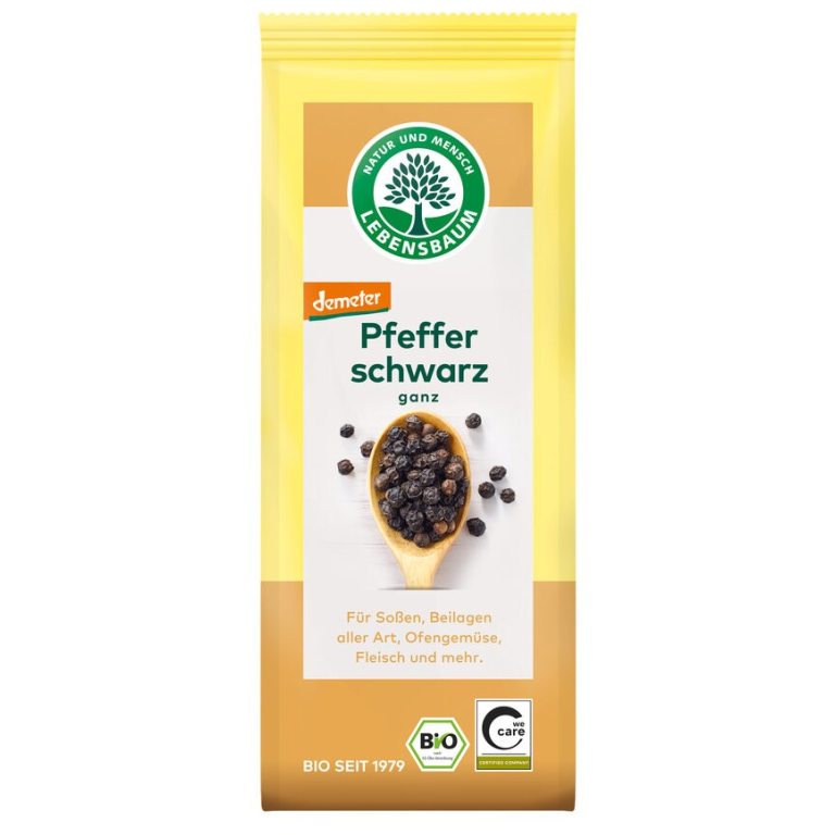PIEPRZ CZARNY ZIARNISTY DEMETER BIO 50 g - LEBENSBAUM