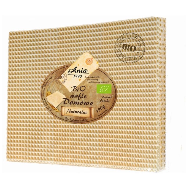 WAFLE DOMOWE NATURALNE BEZ DODATKU CUKRÓW BIO 190 g - BIO ANIA
