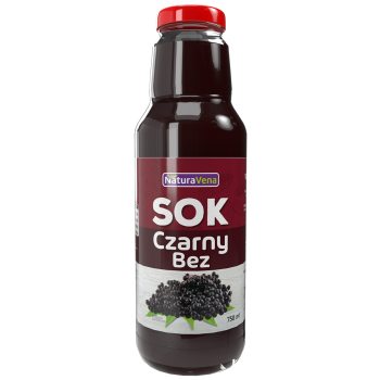 SOK Z CZARNEGO BZU 100 % 750 ml - NATURAVENA