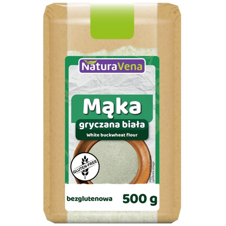 MĄKA GRYCZANA BIAŁA BEZGLUTENOWA 500 g - NATURAVENA