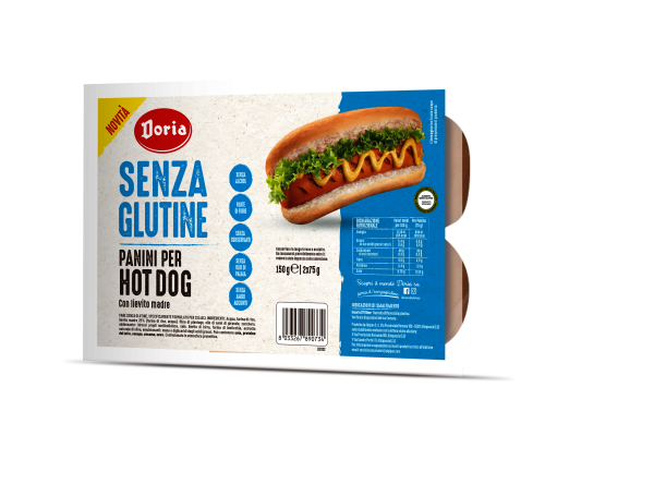 BUŁKI DO HOT DOGÓW BEZGLUTENOWE (2 x 75 g) 150 g - DORIA