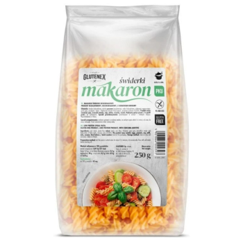 MAKARON ŚWIDERKI NISKOBIAŁKOWY BEZGLUTENOWY 250 g - GLUTENEX