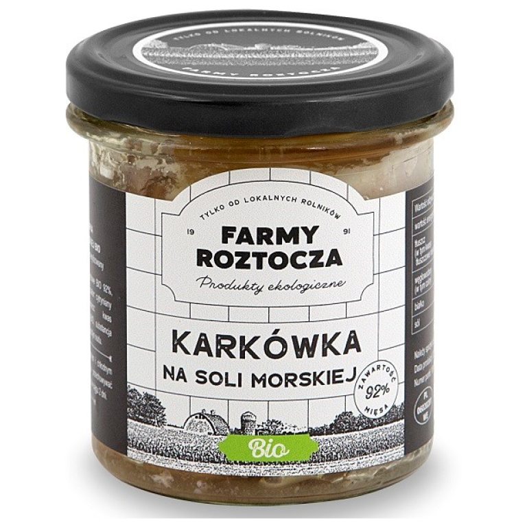KARKÓWKA NA SOLI MORSKIEJ BIO 250 g (SŁOIK) - FARMY ROZTOCZA