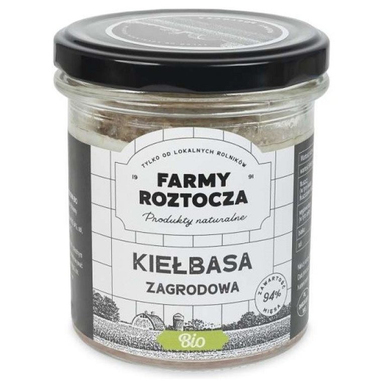 KIEŁBASA ZAGRODOWA BIO 250 g (SŁOIK) - FARMY ROZTOCZA