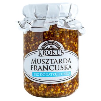 MUSZTARDA FRANCUSKA BEZ DODATKU CUKRÓW 185 g - KROKUS