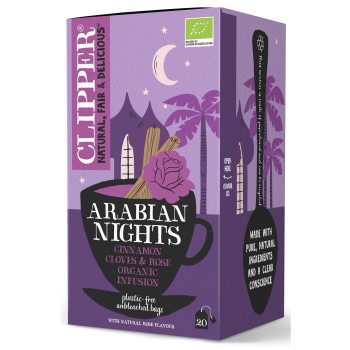 HERBATKA Z CYNAMONEM I GOŹDZIKAMI O SMAKU RÓŻY (ARABIAN NIGHTS) BIO (20 x 2 g) 40 g - CLIPPER