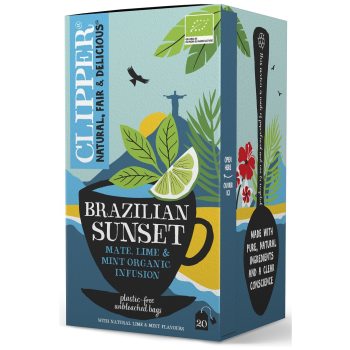 HERBATKA YERBA MATE Z MIĘTĄ I LIMONKĄ (BRAZILIAN SUNSET) BIO (20 x 2 g) 40 g - CLIPPER