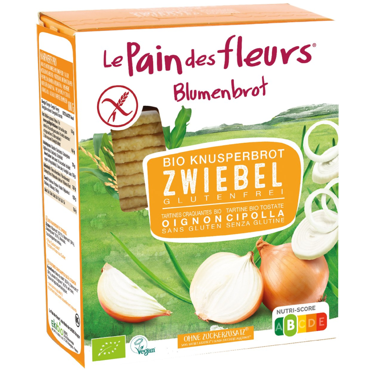 PIECZYWO CHRUPKIE CEBULOWE BEZGLUTENOWE BIO 150 g - LE PAIN DES FLEURS