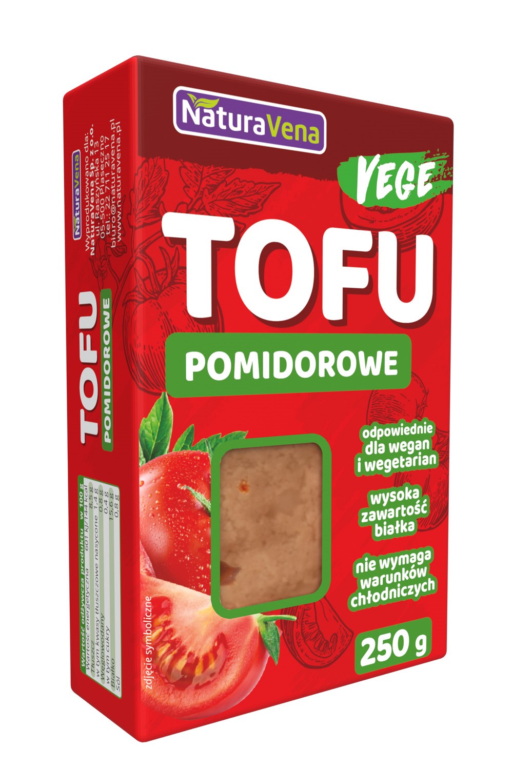 TOFU POMIDOROWE 250 g - NATURAVENA