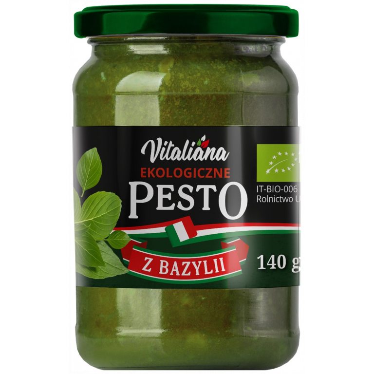 PESTO Z BAZYLII BIO 140 g - VITALIANA