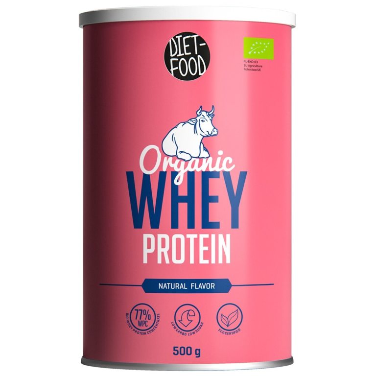 BIAŁKO SERWATKOWE NATURALNE (KONCENTRAT WPC 77) BIO 500 g - DIET-FOOD