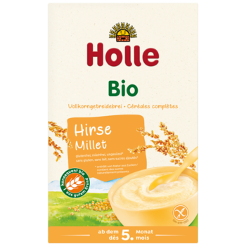 KASZKA JAGLANA PEŁNOZIARNISTA BEZ DODATKU CUKRÓW BEZGLUTENOWA OD 5 MIESIĄCA BIO 250 g - HOLLE
