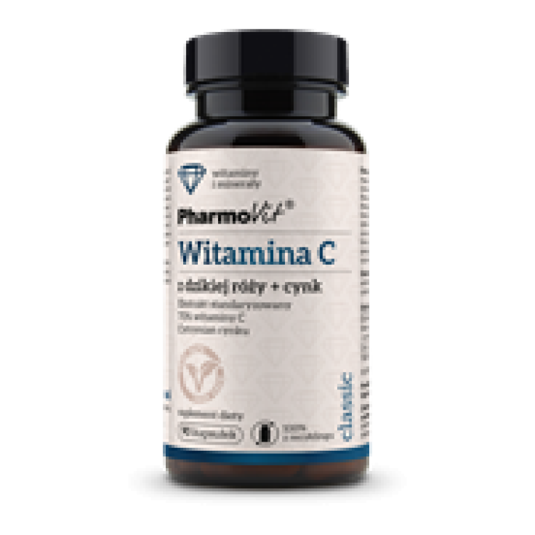 WITAMINA C Z DZIKIEJ RÓŻY + CYNK BEZGLUTENOWE 90 KAPSUŁEK - PHARMOVIT (CLASSIC)