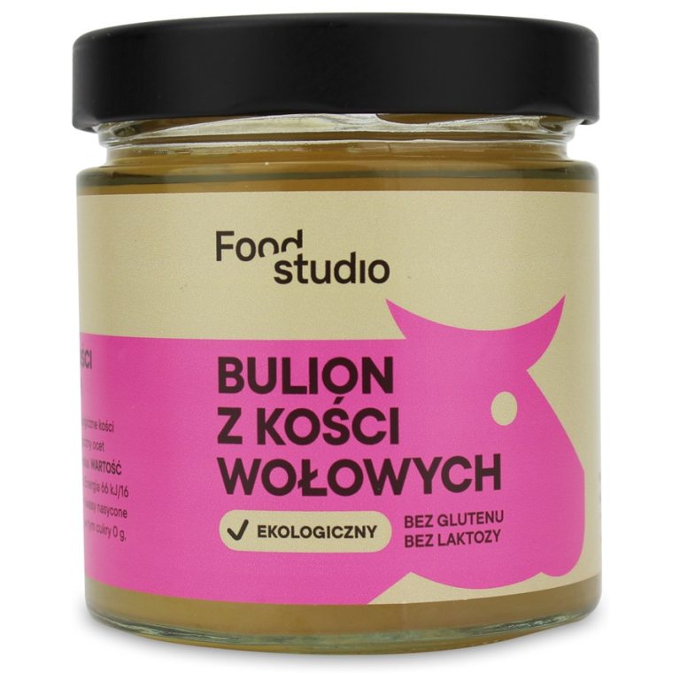 BULION WOŁOWY W PŁYNIE BEZGLUTENOWY BIO (SŁOIK) 350 ml - FOOD STUDIO