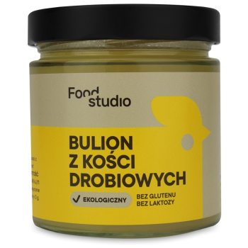 BULION DROBIOWY W PŁYNIE BEZGLUTENOWY BIO (SŁOIK) 350 ml - FOOD STUDIO
