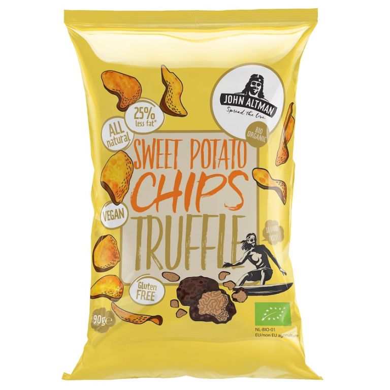 CHIPSY Z BATATÓW O SMAKU TRUFLI BEZGLUTENOWE BIO 90 g - JOHN ALTMAN