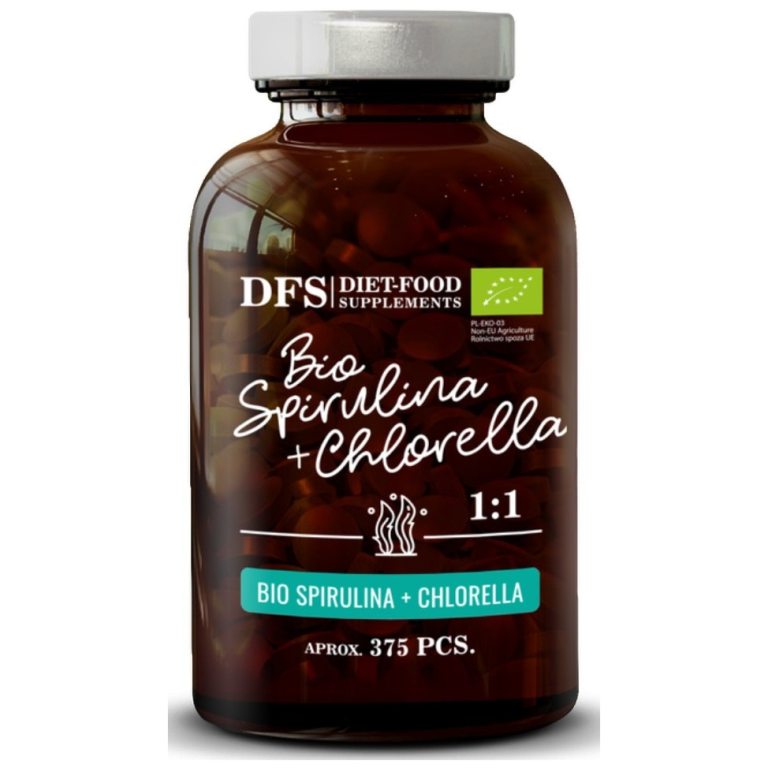 CHLORELLA + SPIRULINA BIO 375 TABLETEK - DIET-FOOD