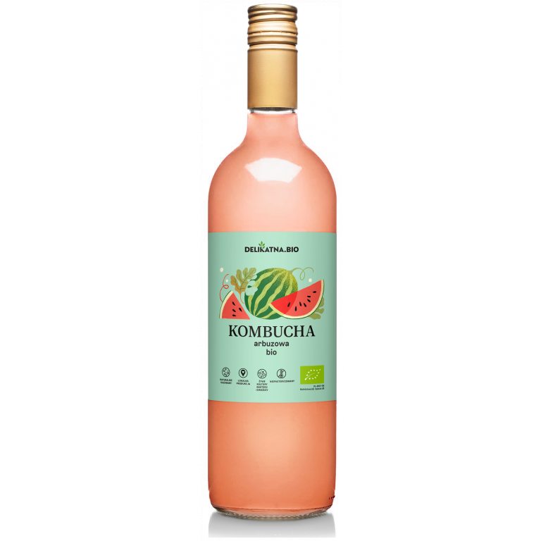 KOMBUCHA ARBUZOWA BIO 750 ml - DELIKATNA (ZAKWASOWNIA)