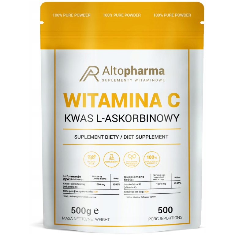 WITAMINA C W PROSZKU 100% KWAS L-ASKORBINOWY 500g