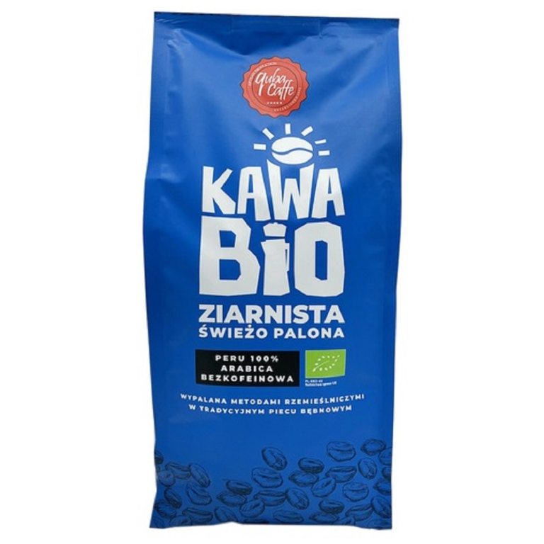 KAWA ZIARNISTA BEZKOFEINOWA ARABICA 100 % PERU BIO 1 kg - QUBA CAFFE