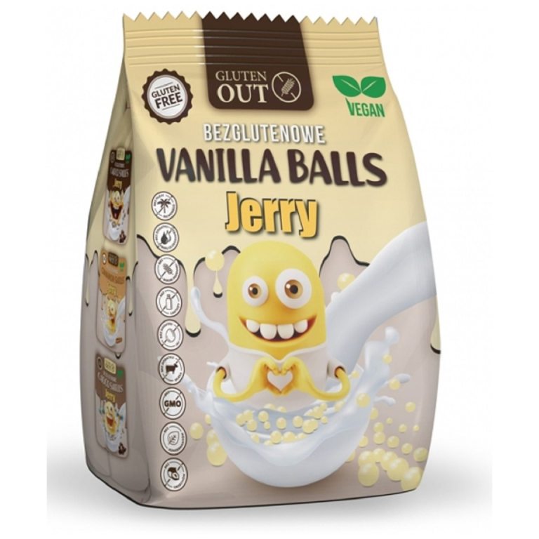 KULKI KUKURYDZIANE O SMAKU WANILIOWYM BEZGLUTENOWE 375 g - JERRY GLUTEN OUT