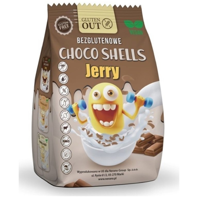 MUSZELKI ZBOŻOWE KAKAOWE BEZGLUTENOWE 375 g - JERRY GLUTEN OUT